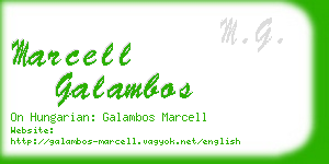 marcell galambos business card